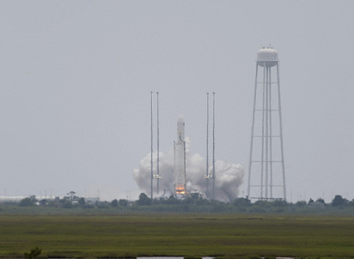 We have lift off! Obr-2 is headed for a linkup with the ISS.